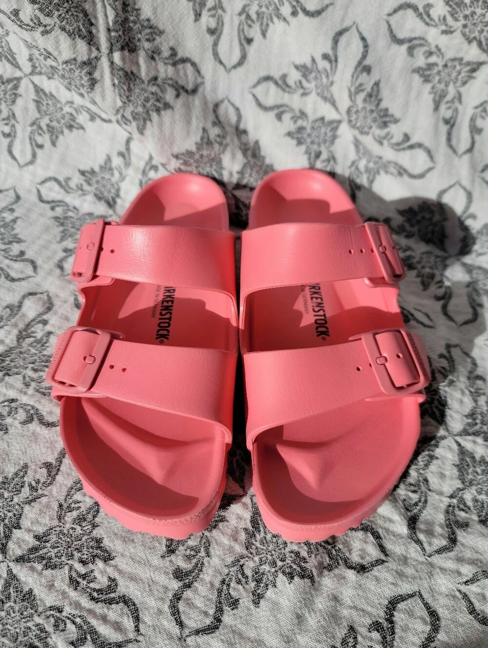 Birkenstock Women's Pink EVA Two-Strap Slide Sandals (size 39)